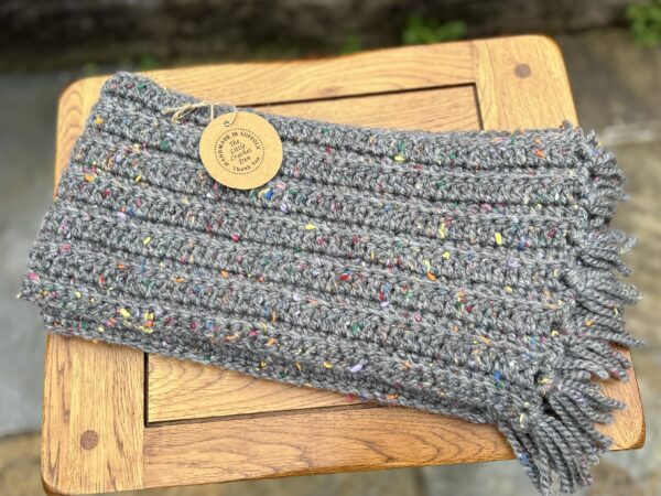 ‘Eigg’ tweed fleck scarf