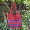 Sturdy tote bag - red/purples