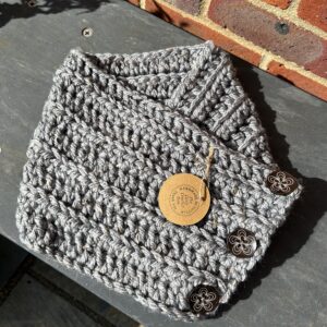 Grey Tweed Cowl
