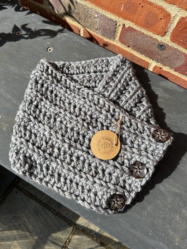 Grey Tweed Cowl