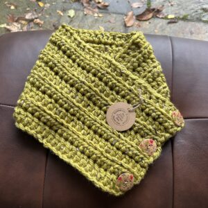 Lime Tweed Cowl