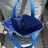Abstract blue/mustard tote bag - Image 2