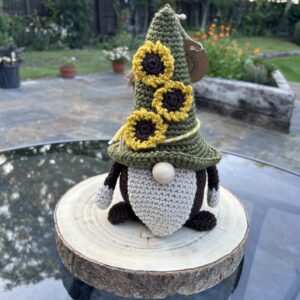 Khaki Sunflower Gnome