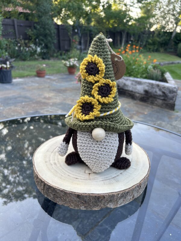 Khaki Sunflower Gnome