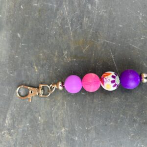 Pink/Purple tones keychain
