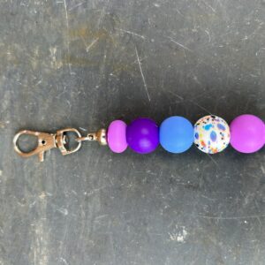 Pink/blue tones keychain
