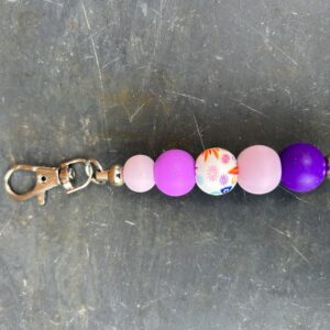 Pink/purple tones keychain