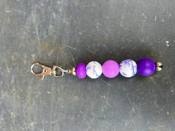 Purple tones key chain