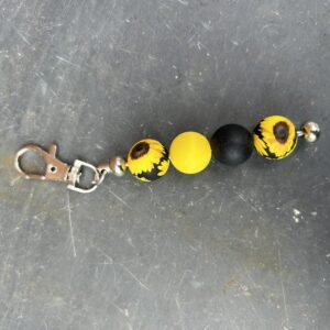 Sunflower/Black Keychain