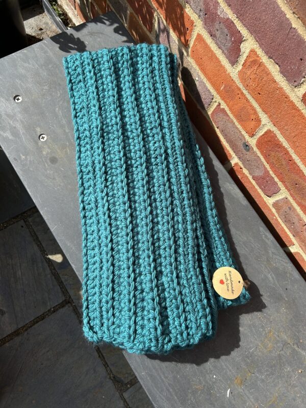 'Teal' chunky scarf