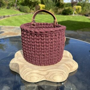 Warm burgundy basket