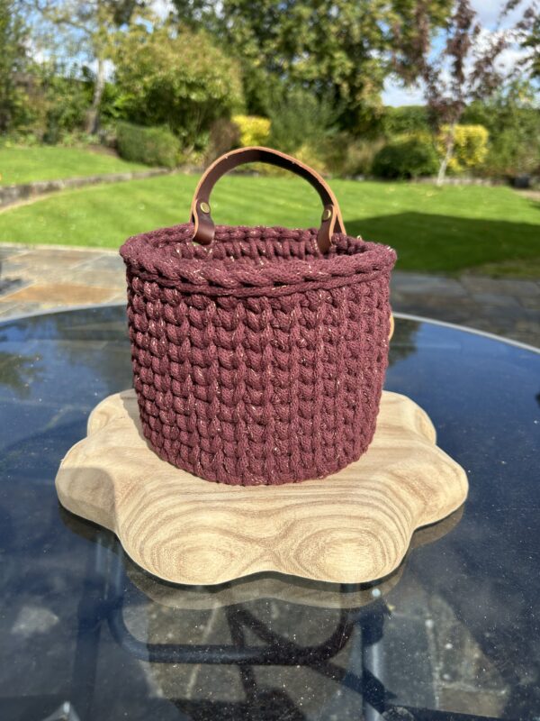 Warm burgundy basket