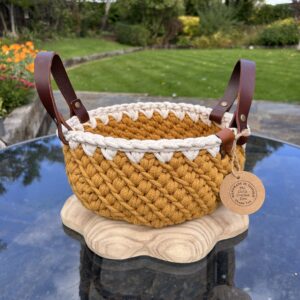 Spice/neutral woven basket