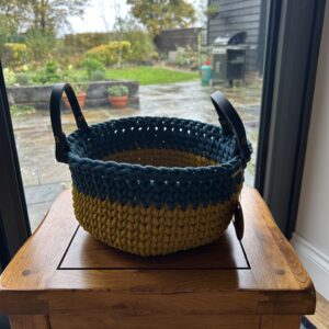 Spice/Peacock Woven Basket