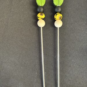 Amigurumi sticks - green leaf sunflower