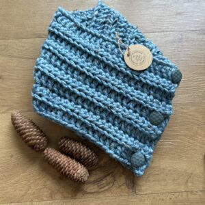 'Storm Blue Tweed' Cowl